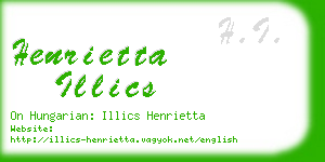henrietta illics business card